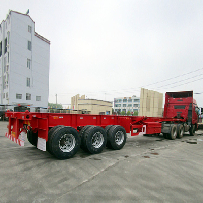 重荷コンテナ輸送のための3軸40トン40FTコンテナ骨格トレーラー
