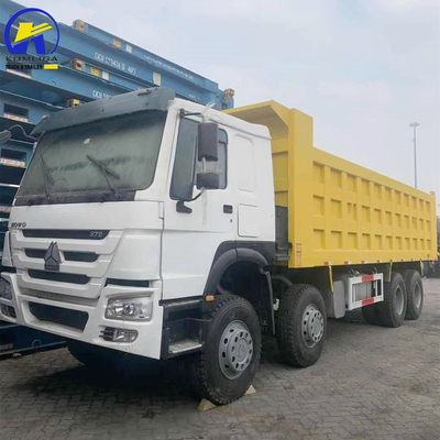 前軸 9tons 負荷容量 Sinotruk HOWO 40 トン 中古ダンプトラック 8500*2500*3400mm
