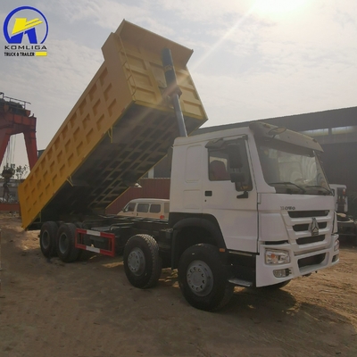 前軸 9tons 負荷容量 Sinotruk HOWO 40 トン 中古ダンプトラック 8500*2500*3400mm