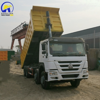 前軸 9tons 負荷容量 Sinotruk HOWO 40 トン 中古ダンプトラック 8500*2500*3400mm