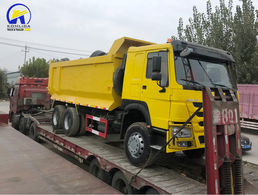中古 HOWO 6X4 ダンプトラック 375 HP 左手駆動 D12.42 エンジンを持つ鉱山ティッパートラック