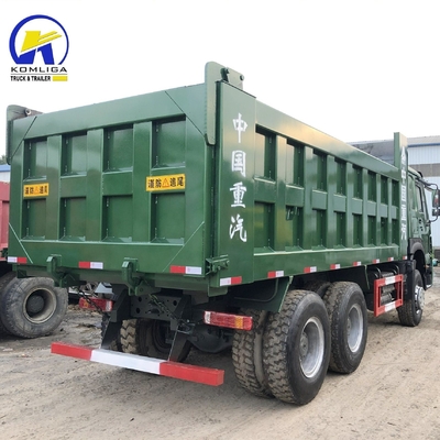 耐久性シノトルクHOWO 中古 371/375HP 40tダンプトラック 6X4 20立方体ティッパーペイロード