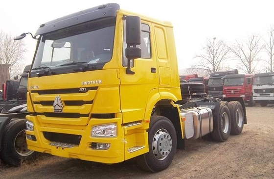 半径タイヤ設計 371HP 中古 シノトルク HOWO 6*4 トラクター トラック 9 トンの前軸