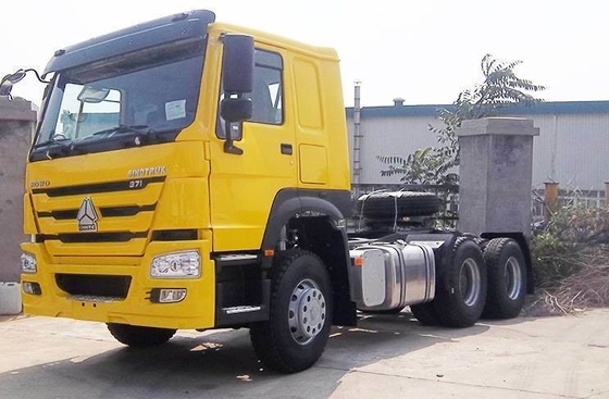 半径タイヤ設計 371HP 中古 シノトルク HOWO 6*4 トラクター トラック 9 トンの前軸