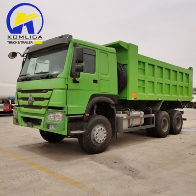 351-450hp Sinotruck HOWO 中古 6X4 20cbm ハイバホイストダンプトラック