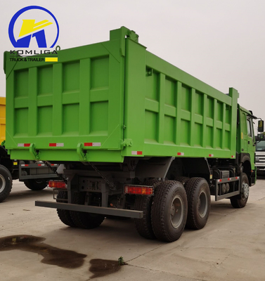 351-450hp Sinotruck HOWO 中古 6X4 20cbm ハイバホイストダンプトラック