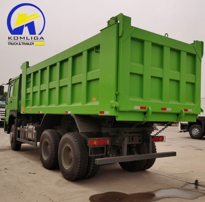 351-450hp Sinotruck HOWO 中古 6X4 20cbm ハイバホイストダンプトラック