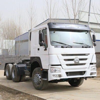 中古 シノトラック HOWO 6X4 10ホイール 375HP ホワイト トラクター トラックヘッド