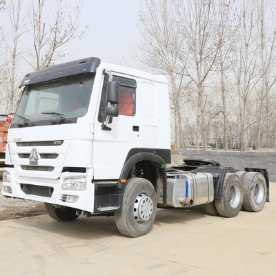 中古 シノトラック HOWO 6X4 10ホイール 375HP ホワイト トラクター トラックヘッド