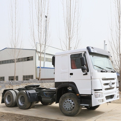 中古 シノトラック HOWO 6X4 10ホイール 375HP ホワイト トラクター トラックヘッド