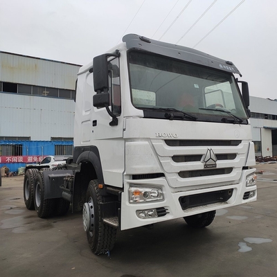 中古 シノトラック HOWO 6X4 10ホイール 375HP ホワイト トラクター トラックヘッド