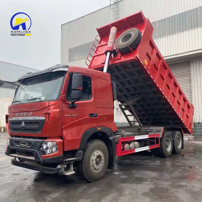 Sinotruk HOWO 10ホイールダンプトラック 371HP 黄色い座席 ≤5 の二手ターパートラック