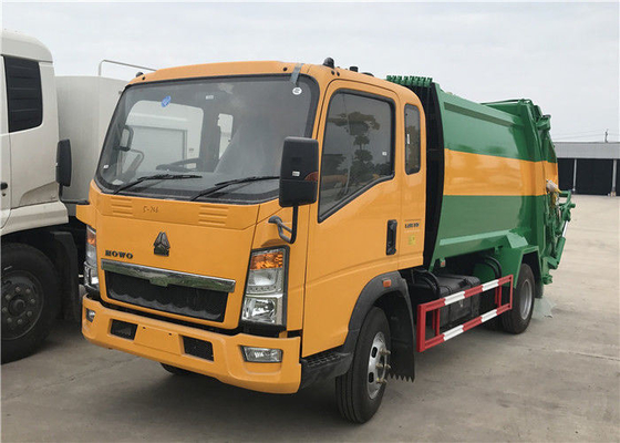 シノ トラック HOWO 4X2 ミニ 5 トン コンパクター ゴミトラック ユーロ2 排放基準のサイズ