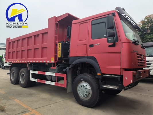 351-450hp ユーロ5 6X4 20-30 トン 重荷 3 軸 10 輪 Sinotruk HOWO 中古 ダンプ トラック