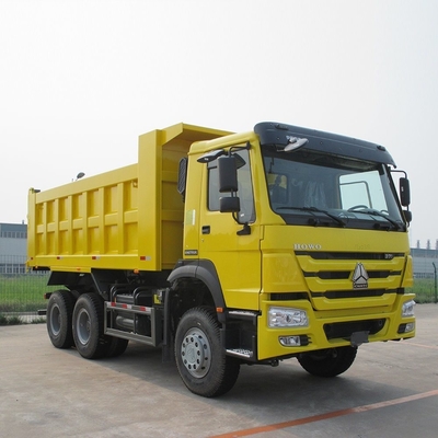 シノトルク HOWO 8X4 371HP マニュアルトランスミッション型の中古黄色のダンプトラック