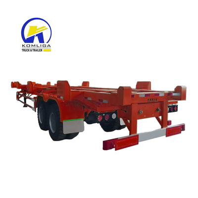 リーフスプリング 30-100 T 利用荷重 40 トン 三軸 20FT コンテナ 配送 スケルトン トレーラー