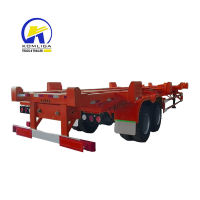 リーフスプリング 30-100 T 利用荷重 40 トン 三軸 20FT コンテナ 配送 スケルトン トレーラー