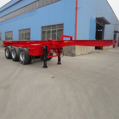 重荷コンテナ輸送のための3軸40トン40FTコンテナ骨格トレーラー