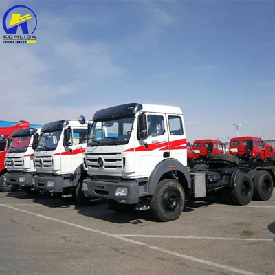 6X4 駆動車 北ベンツ トラクターヘッド トラック 400L アルミ合金燃料タンカー