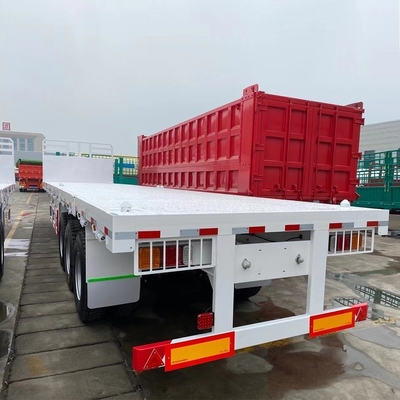 カスタマイズされた要求 3軸 40FT 28 FT コンテナ フラットベッドセミトレーラー カスタマイズ