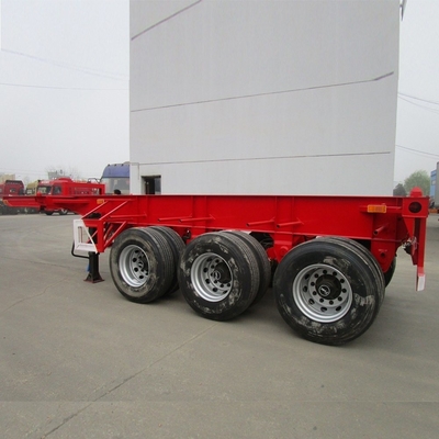 20FT 40FT スケルトン トレーラー シャーシ 4回転ロックと機械式懸垂
