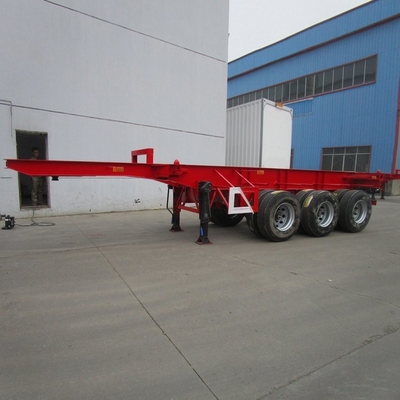 20FT 40FT スケルトン トレーラー シャーシ 4回転ロックと機械式懸垂