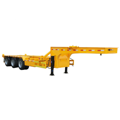 40FT Tri-Axle Skeleton Container 10/10/10 レフスプリングと8.5-20リムを持つ半トレーラー