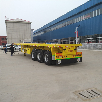 3軸 40t 20FT 40FT 平床コンテナ チェーシ トレーラー ブロック防止ブレーキシステム