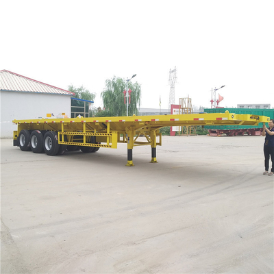 3軸 40t 20FT 40FT 平床コンテナ チェーシ トレーラー ブロック防止ブレーキシステム
