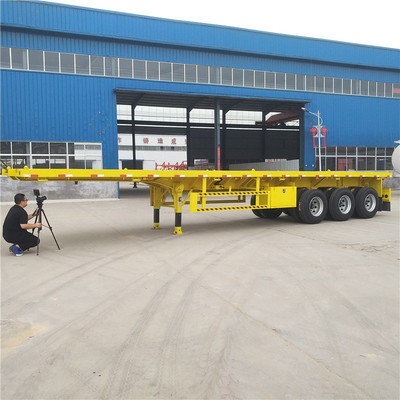 3軸 40t 20FT 40FT 平床コンテナ チェーシ トレーラー ブロック防止ブレーキシステム