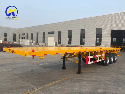 3軸 4軸 40tons 60tons 40FT 48FT 重荷輸送のためのフラットベッドトレーラー