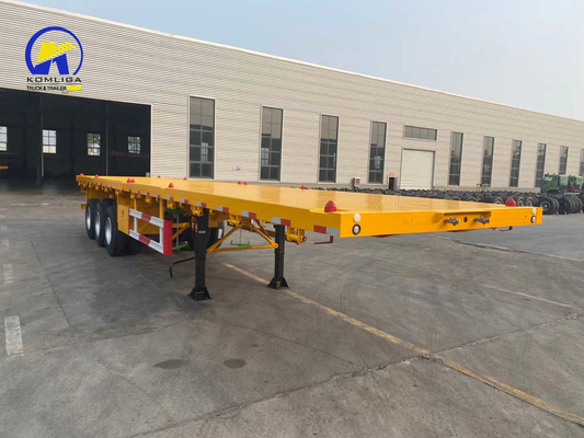 3軸 4軸 40tons 60tons 40FT 48FT 重荷輸送のためのフラットベッドトレーラー