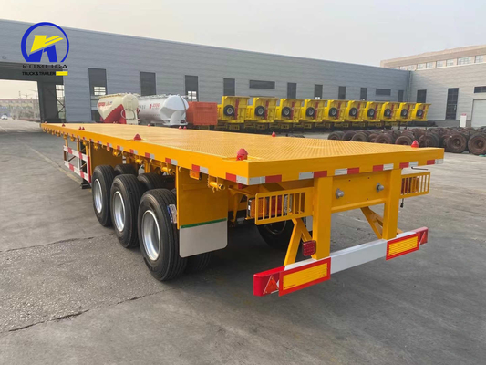 3軸 4軸 40tons 60tons 40FT 48FT 重荷輸送のためのフラットベッドトレーラー