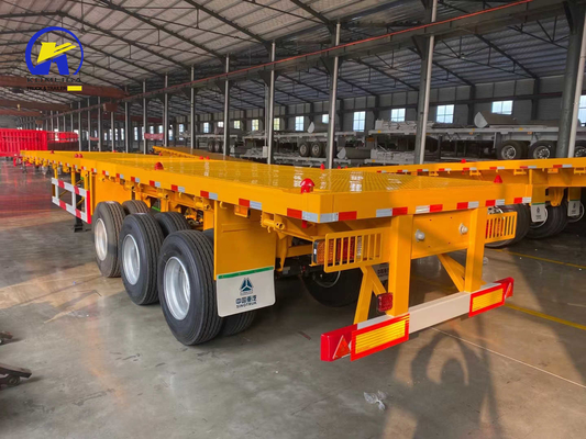 3軸 4軸 40tons 60tons 40FT 48FT 重荷輸送のためのフラットベッドトレーラー