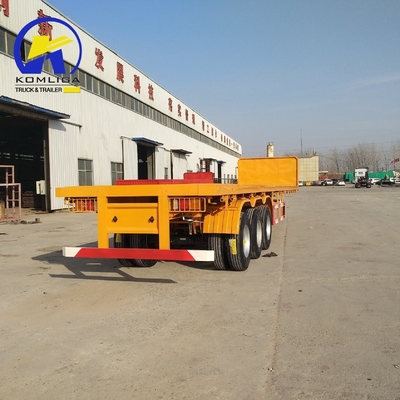 50T 負荷容量 20/40/45/48 FT 標準輸送コンテナ フラットベッドのための半トレーラー
