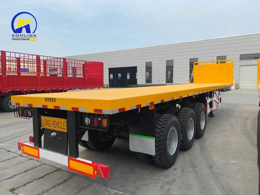自転車用 コンテナロック付きの平床半トレーラー 3軸用 20FT 40FT 60tons トラック