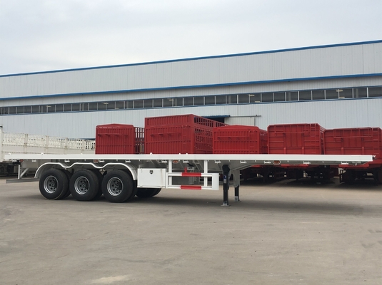 40FT 20FT トラッカーヘッド フラットベッドコンテナ 7000-8000mm の車輪ベースを持つ半トレーラー