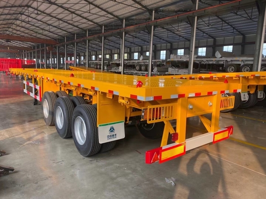 3軸 20FT 40FTタンザニア用平床トレーラー,キングピンジョスト2.0または3.5インチ