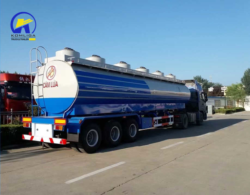 3軸 42000L 45000L 燃料油タンカー 重荷燃料輸送用の半トレーラー