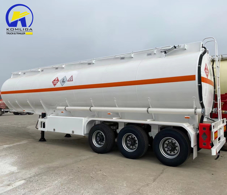 2 4 軸 30000L 40000L アルミニウム歩道タンク/タンカートラック 石油/燃料/ディーゼル/ガソリン/原油/水/ミルク輸送用の半トレーラー