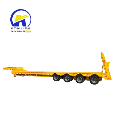 3軸 50 60 70 80 トン 低負荷 作業デッキ 9000X3000X1350mm の低床トレーラー
