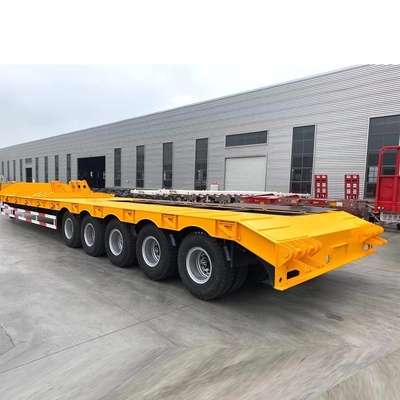 3軸 50 60 70 80 トン 低負荷 作業デッキ 9000X3000X1350mm の低床トレーラー