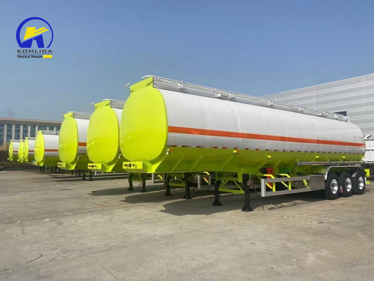40000L フラットベッド4軸 アルミニウム合金タンカー トラック オイル トランスポーター 中古燃料タンク トレーラー