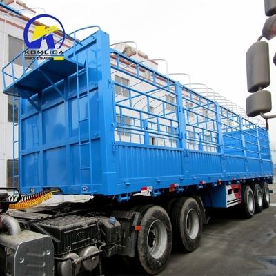 7000~8000mm 輪基 半落木材フェンス バン 箱 貨物 トレーラー 機械式懸垂