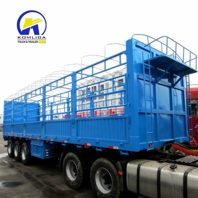 7000~8000mm 輪基 半落木材フェンス バン 箱 貨物 トレーラー 機械式懸垂