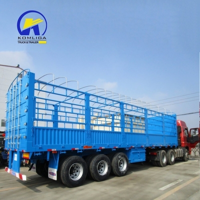 7000~8000mm 輪基 半落木材フェンス バン 箱 貨物 トレーラー 機械式懸垂