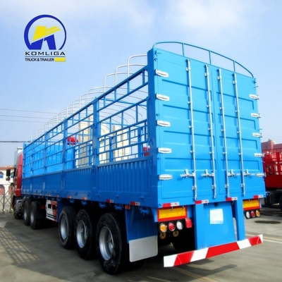 7000~8000mm 輪基 半落木材フェンス バン 箱 貨物 トレーラー 機械式懸垂