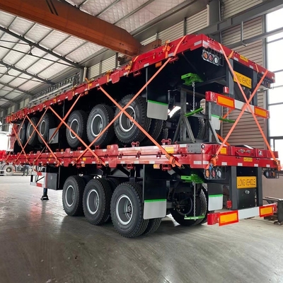 80t 荷重容量 3軸 4軸 貨物 平床トレーラー トラック 重荷輸送