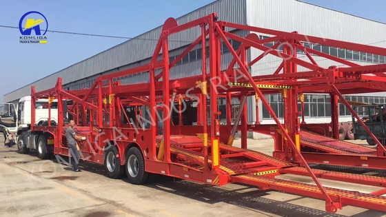 重荷車 輸送車 輸送車 二階建て半トレーラー キルギススタンへ