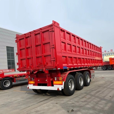 重荷輸送用60トンの3軸Fuwa Bwpティッパーダンプトラックトレーラー